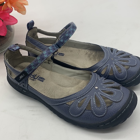 JBU by Jambu Wildflowers Blue Memory Foam Footbed sandals size 7.5 MCS3992A - Picture 3 of 7